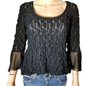 ALGO shear lace top L